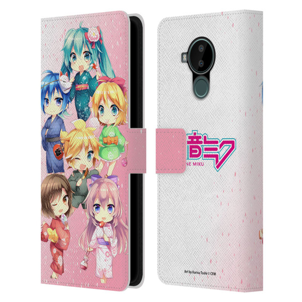 Hatsune Miku Virtual Singers Characters Leather Book Wallet Case Cover For Nokia C30