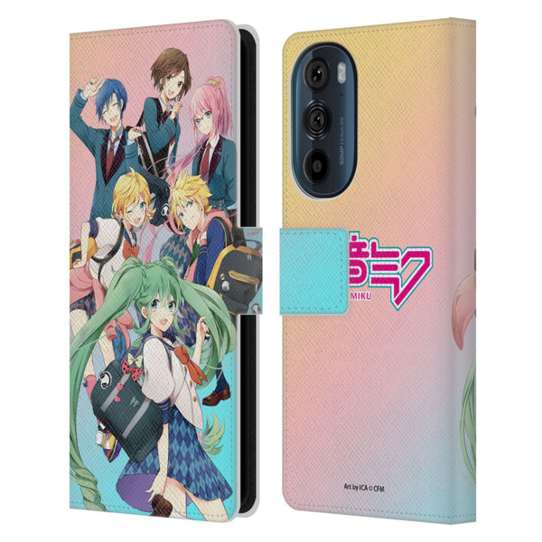 Hatsune Miku Virtual Singers High School Leather Book Wallet Case Cover For Motorola Edge 30
