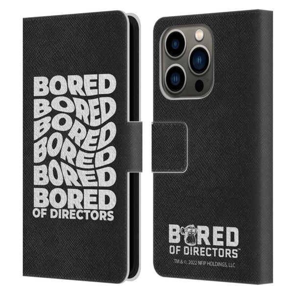 Bored of Directors Graphics Bored Leather Book Wallet Case Cover For Apple iPhone 14 Pro