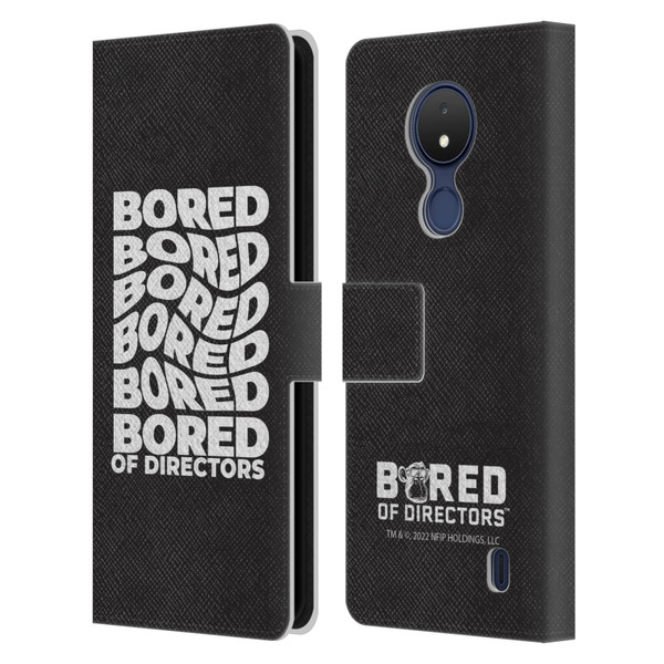 Bored of Directors Graphics Bored Leather Book Wallet Case Cover For Nokia C21