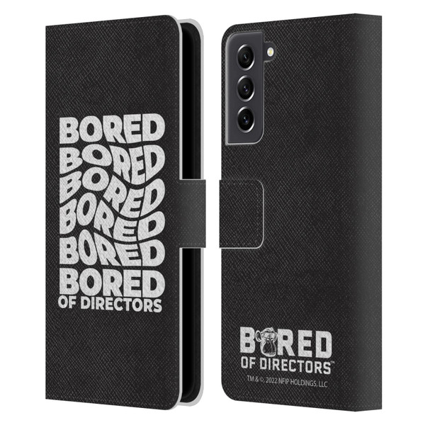 Bored of Directors Graphics Bored Leather Book Wallet Case Cover For Samsung Galaxy S21 FE 5G