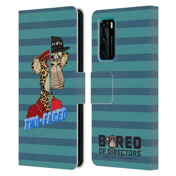 Bored of Directors Key Art Two-Faced Leather Book Wallet Case Cover For Huawei P40 5G