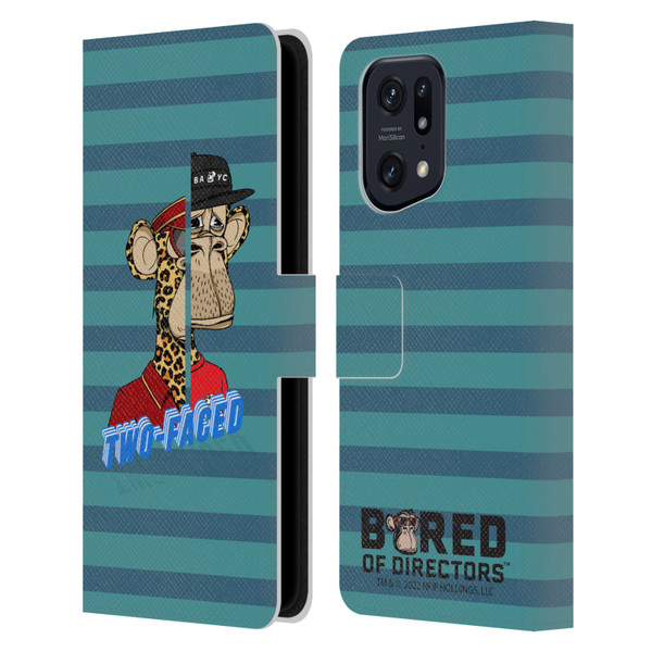 Bored of Directors Key Art Two-Faced Leather Book Wallet Case Cover For OPPO Find X5 Pro