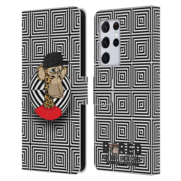 Bored of Directors Key Art APE #3179 Pattern Leather Book Wallet Case Cover For Samsung Galaxy S21 Ultra 5G