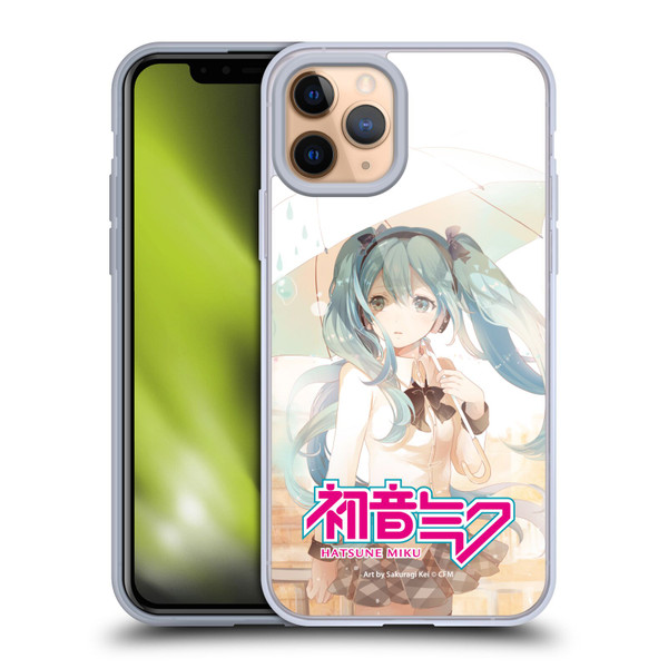 Hatsune Miku Graphics Rain Soft Gel Case for Apple iPhone 11 Pro & MagSafe