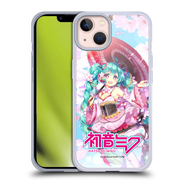 Hatsune Miku Graphics Sakura Soft Gel Case for Apple iPhone 13