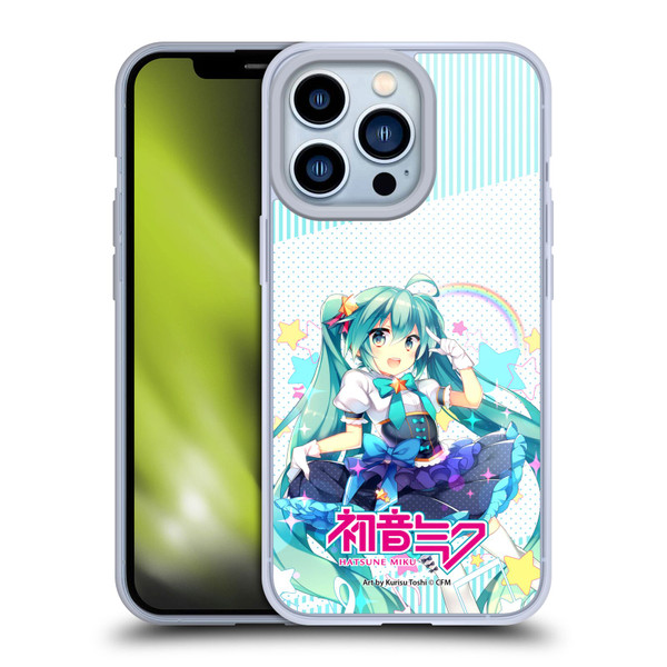 Hatsune Miku Graphics Stars And Rainbow Soft Gel Case for Apple iPhone 13 Pro