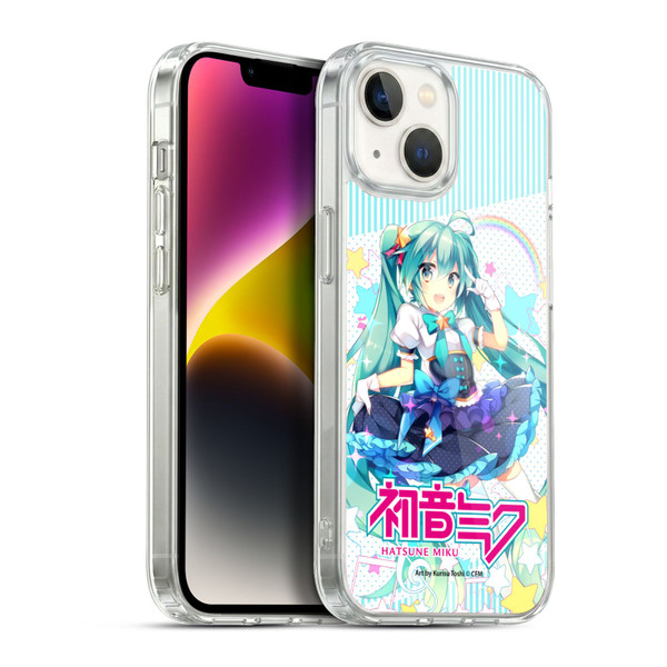 Hatsune Miku Graphics Stars And Rainbow Soft Gel Case for Apple iPhone 14