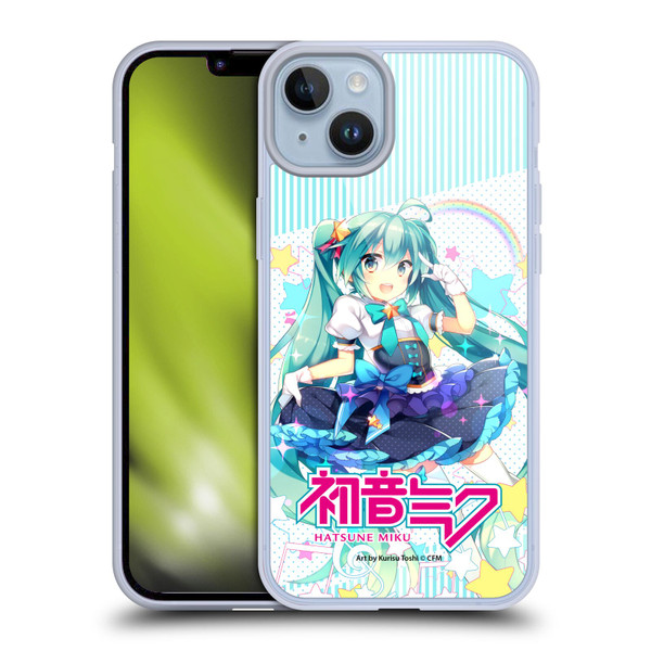 Hatsune Miku Graphics Stars And Rainbow Soft Gel Case for Apple iPhone 14 Plus & MagSafe