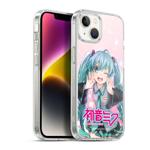 Hatsune Miku Graphics Wink Soft Gel Case for Apple iPhone 14 Plus & MagSafe
