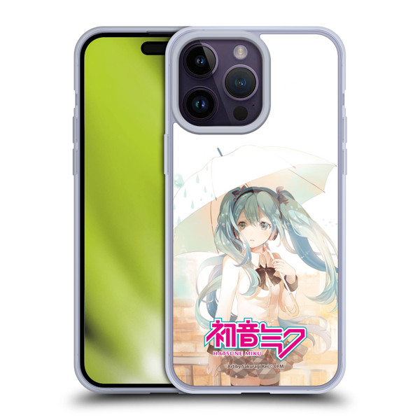 Hatsune Miku Graphics Rain Soft Gel Case for Apple iPhone 14 Pro Max