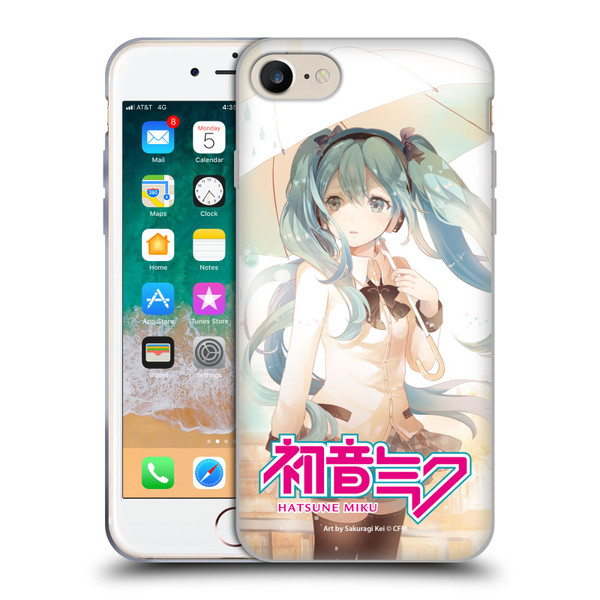 Hatsune Miku Graphics Rain Soft Gel Case for Apple iPhone 7 / 8 / SE 2020 & 2022 & MagSafe