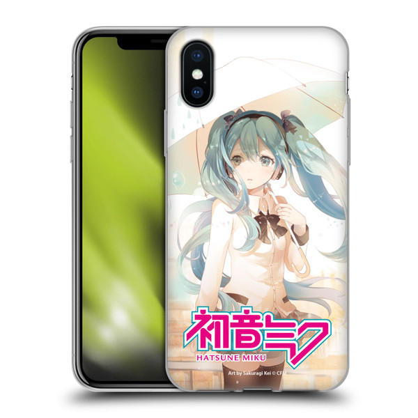 Hatsune Miku Graphics Rain Soft Gel Case for Apple iPhone X / iPhone XS