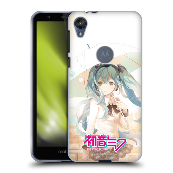 Hatsune Miku Graphics Rain Soft Gel Case for Motorola Moto E6