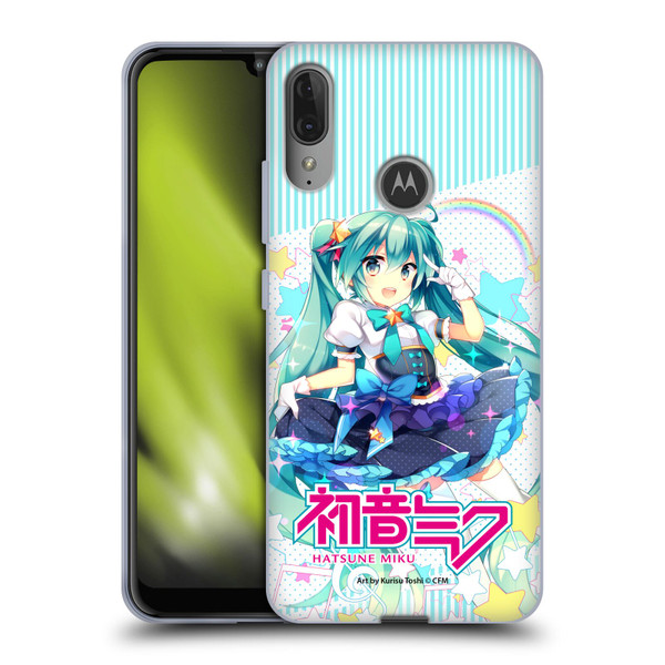 Hatsune Miku Graphics Stars And Rainbow Soft Gel Case for Motorola Moto E6 Plus