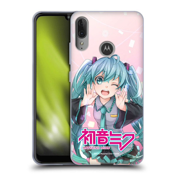Hatsune Miku Graphics Wink Soft Gel Case for Motorola Moto E6 Plus