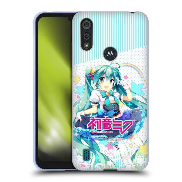 Hatsune Miku Graphics Stars And Rainbow Soft Gel Case for Motorola Moto E6s (2020)