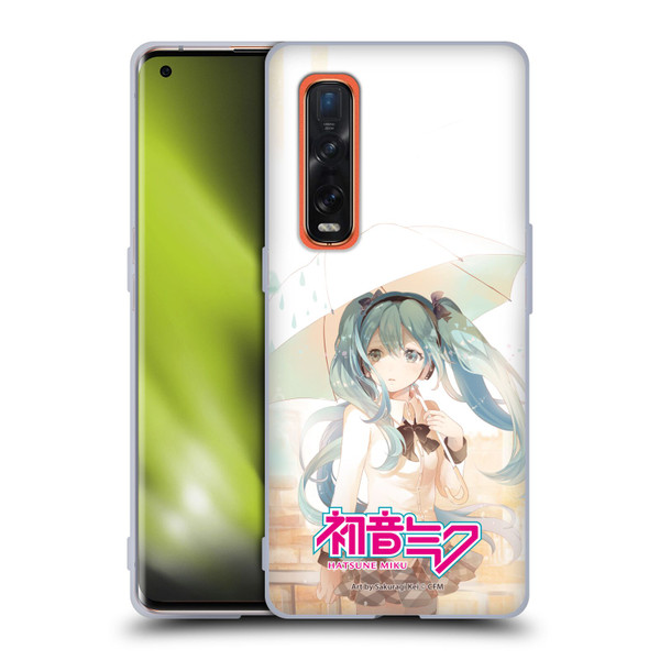 Hatsune Miku Graphics Rain Soft Gel Case for OPPO Find X2 Pro 5G