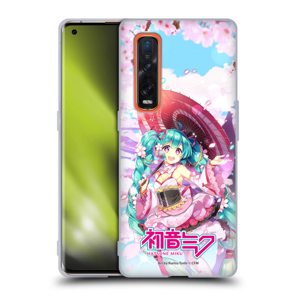 Hatsune Miku Graphics Sakura Soft Gel Case for OPPO Find X2 Pro 5G