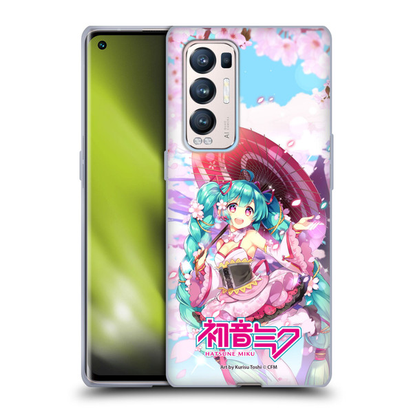 Hatsune Miku Graphics Sakura Soft Gel Case for OPPO Find X3 Neo / Reno5 Pro+ 5G