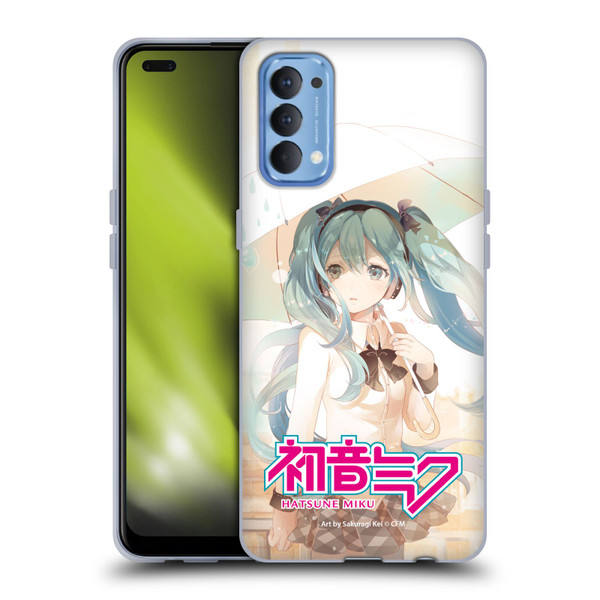 Hatsune Miku Graphics Rain Soft Gel Case for OPPO Reno 4 5G