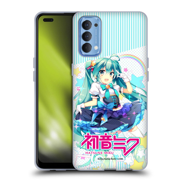 Hatsune Miku Graphics Stars And Rainbow Soft Gel Case for OPPO Reno 4 5G