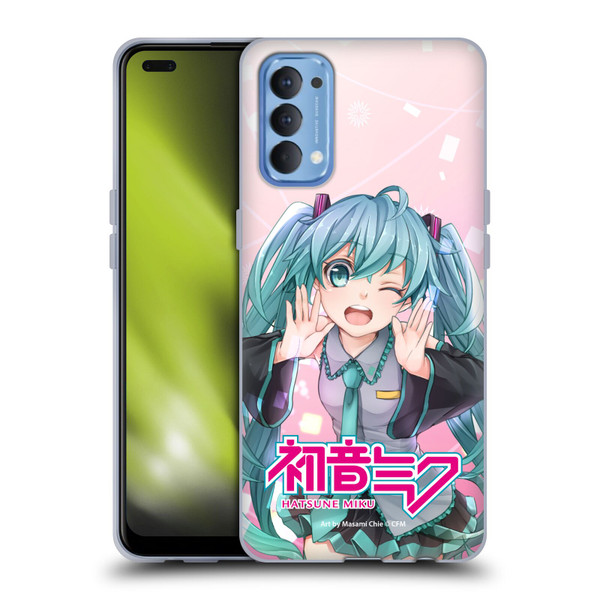 Hatsune Miku Graphics Wink Soft Gel Case for OPPO Reno 4 5G