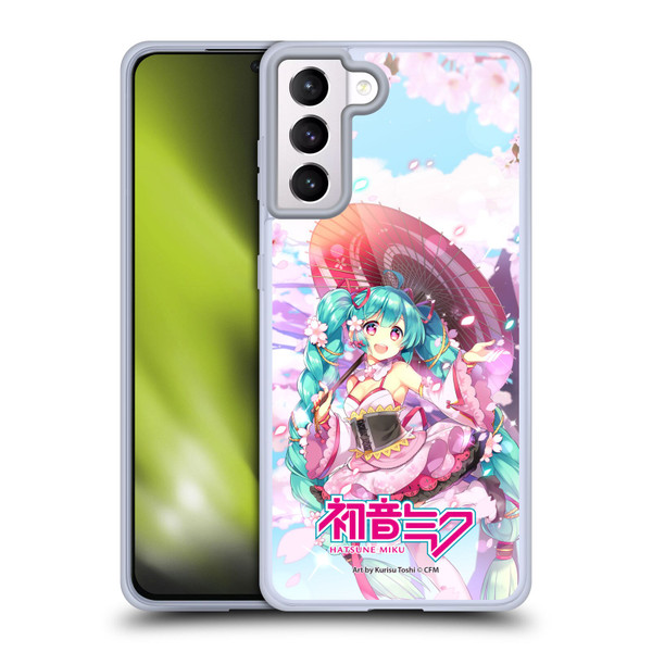 Hatsune Miku Graphics Sakura Soft Gel Case for Samsung Galaxy S21+ 5G