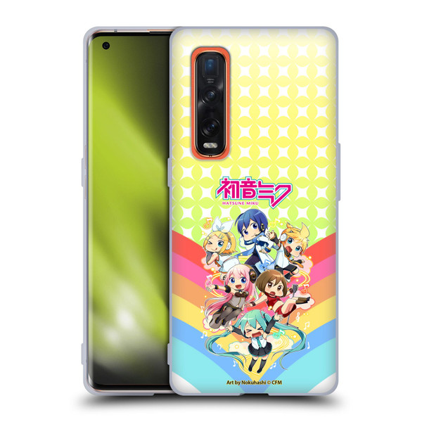 Hatsune Miku Virtual Singers Rainbow Soft Gel Case for OPPO Find X2 Pro 5G