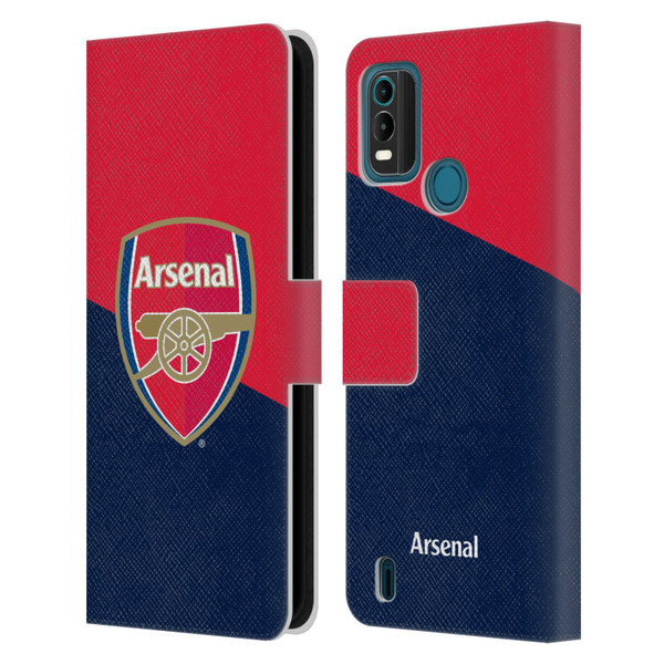 Arsenal FC Crest 2 Red & Blue Logo Leather Book Wallet Case Cover For Nokia G11 Plus