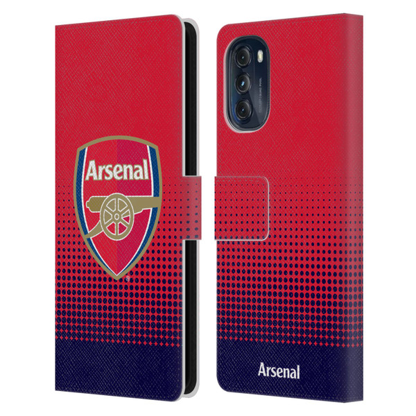 Arsenal FC Crest 2 Fade Leather Book Wallet Case Cover For Motorola Moto G (2022)