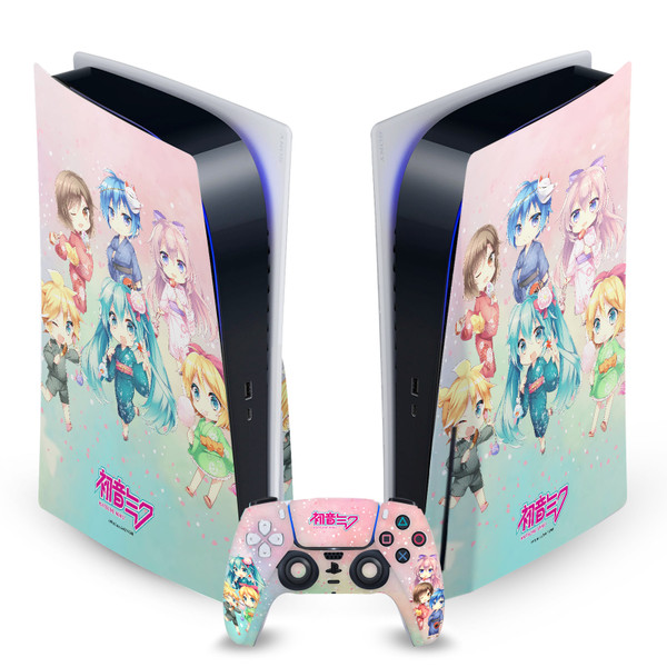 Hatsune Miku Graphics Characters Vinyl Sticker Skin Decal Cover for Sony PS5 Disc Edition Bundle
