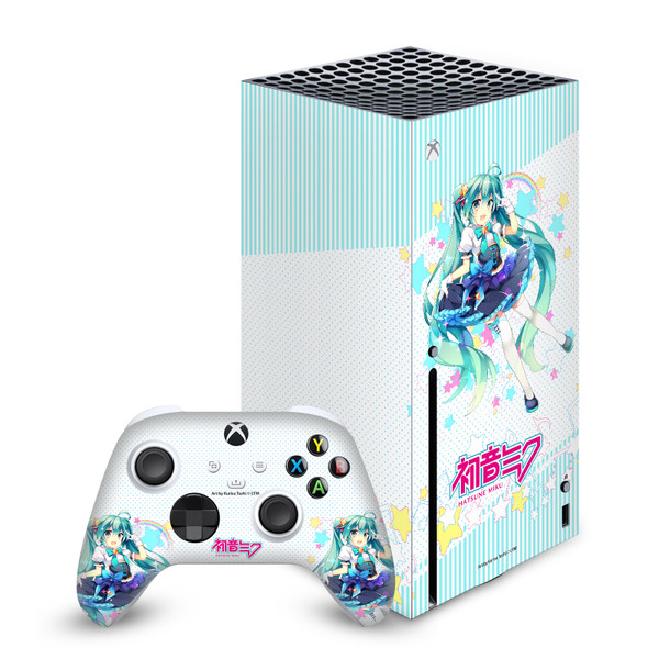 Hatsune Miku Graphics Stars And Rainbow Vinyl Sticker Skin Decal Cover for Microsoft Series X Console & Controller