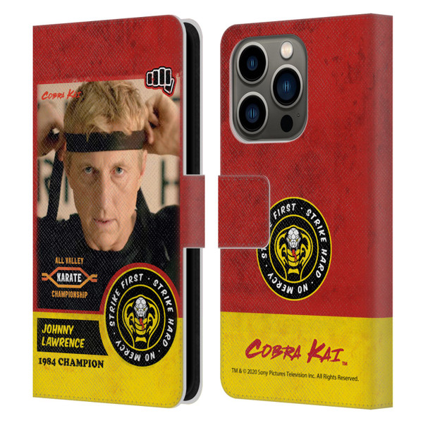 Cobra Kai Graphics 2 Johnny Lawrence Karate Leather Book Wallet Case Cover For Apple iPhone 14 Pro