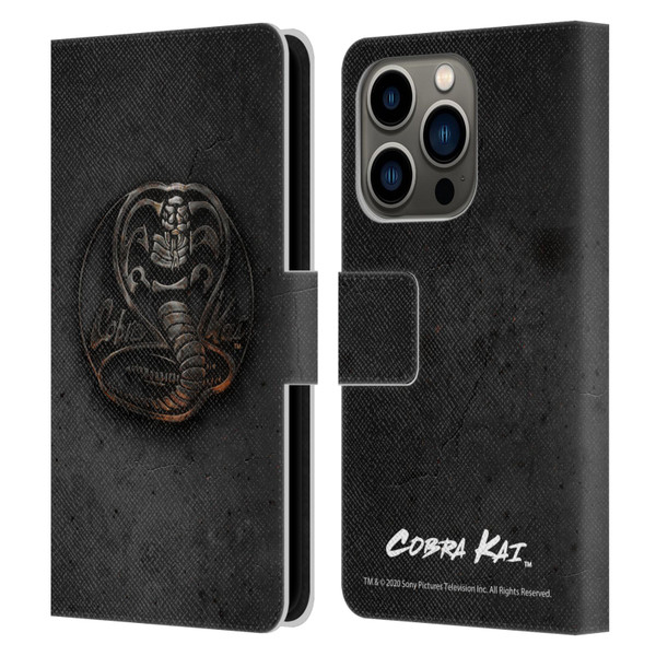 Cobra Kai Graphics Metal Logo Leather Book Wallet Case Cover For Apple iPhone 14 Pro