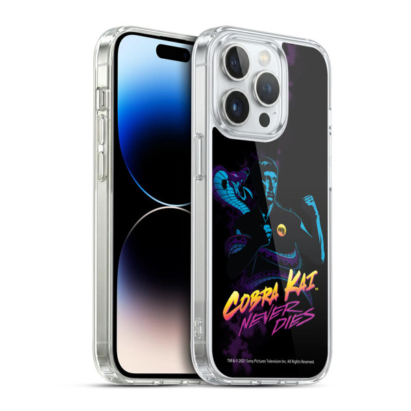 Cobra Kai Key Art Johnny Lawrence Never Dies Soft Gel Case for Apple iPhone 14 Pro & MagSafe