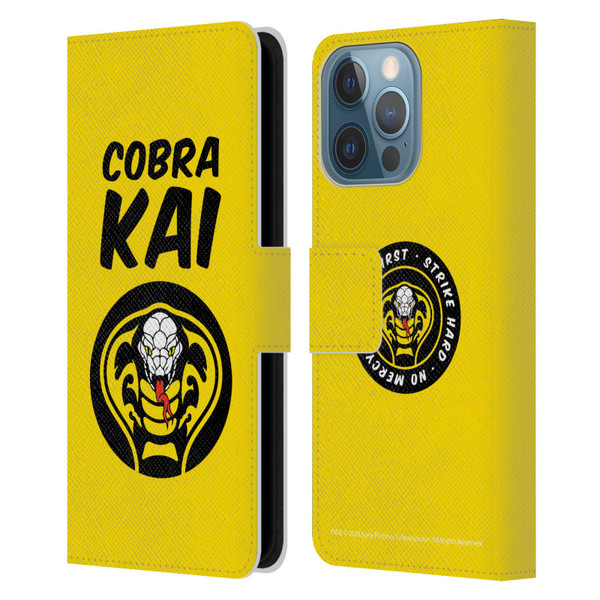 Cobra Kai Composed Art Logo 2 Leather Book Wallet Case Cover For Apple iPhone 13 Pro