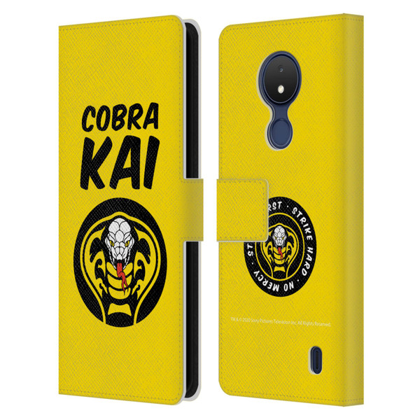 Cobra Kai Composed Art Logo 2 Leather Book Wallet Case Cover For Nokia C21