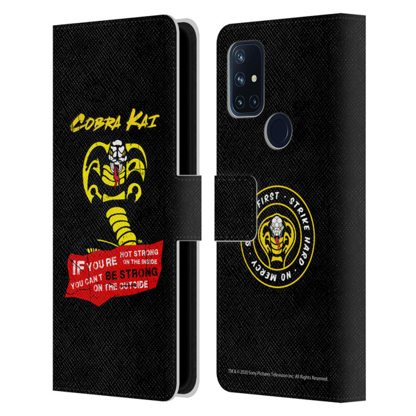 Cobra Kai Composed Art Be Strong Logo Leather Book Wallet Case Cover For OnePlus Nord N10 5G