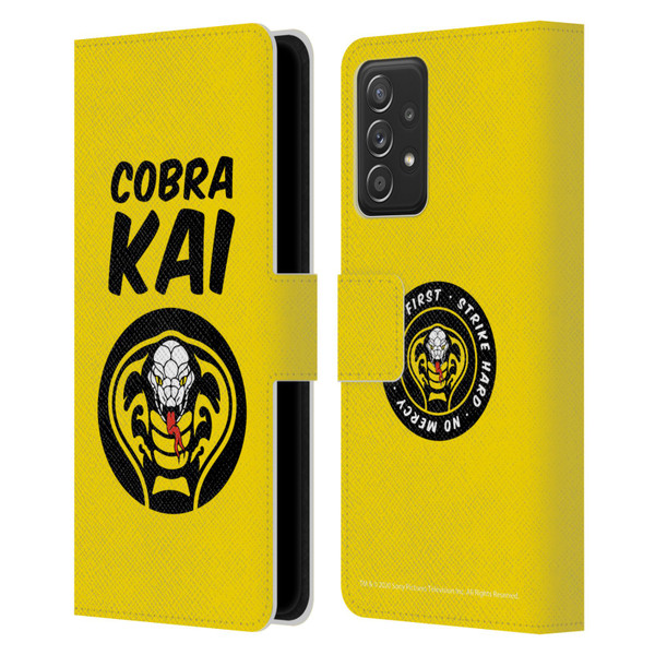 Cobra Kai Composed Art Logo 2 Leather Book Wallet Case Cover For Samsung Galaxy A52 / A52s / 5G (2021)