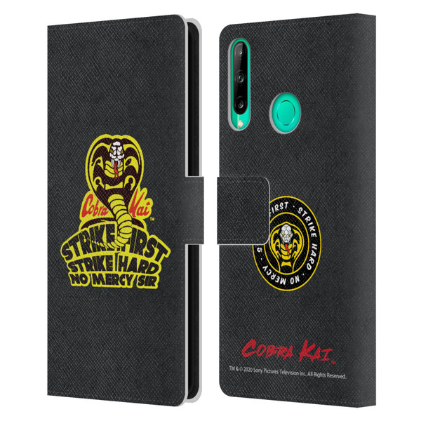 Cobra Kai Graphics 2 Strike Hard Logo Leather Book Wallet Case Cover For Huawei P40 lite E