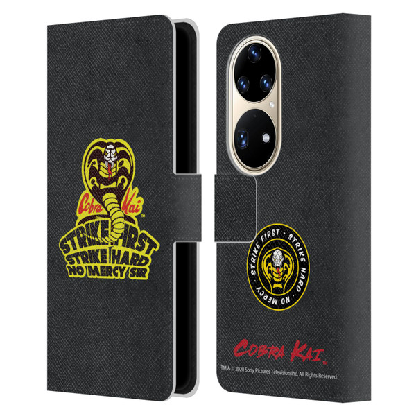 Cobra Kai Graphics 2 Strike Hard Logo Leather Book Wallet Case Cover For Huawei P50 Pro