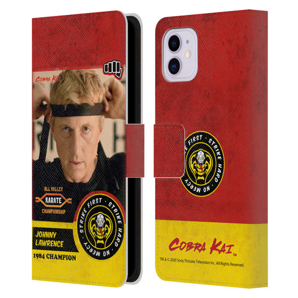 Cobra Kai Graphics 2 Johnny Lawrence Karate Leather Book Wallet Case Cover For Apple iPhone 11