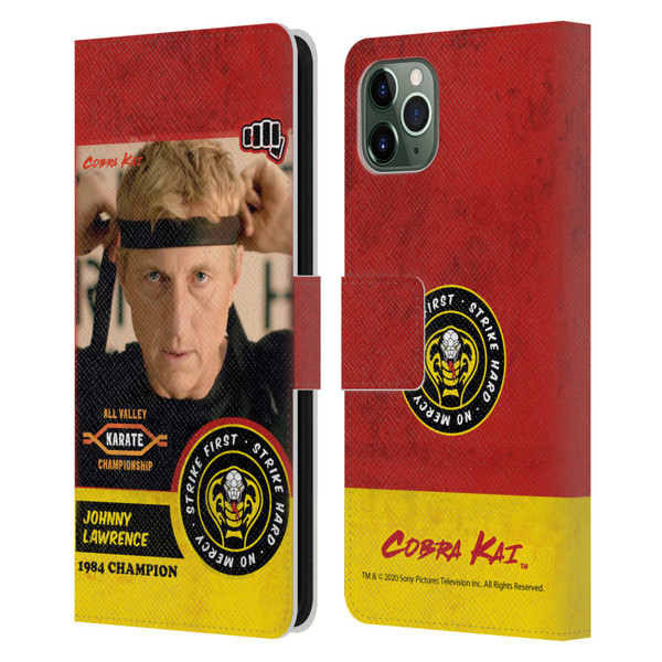 Cobra Kai Graphics 2 Johnny Lawrence Karate Leather Book Wallet Case Cover For Apple iPhone 11 Pro Max
