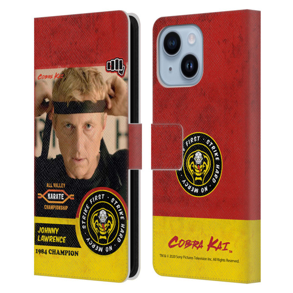 Cobra Kai Graphics 2 Johnny Lawrence Karate Leather Book Wallet Case Cover For Apple iPhone 14 Plus