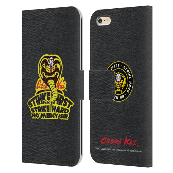 Cobra Kai Graphics 2 Strike Hard Logo Leather Book Wallet Case Cover For Apple iPhone 6 Plus / iPhone 6s Plus
