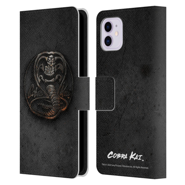 Cobra Kai Graphics Metal Logo Leather Book Wallet Case Cover For Apple iPhone 11
