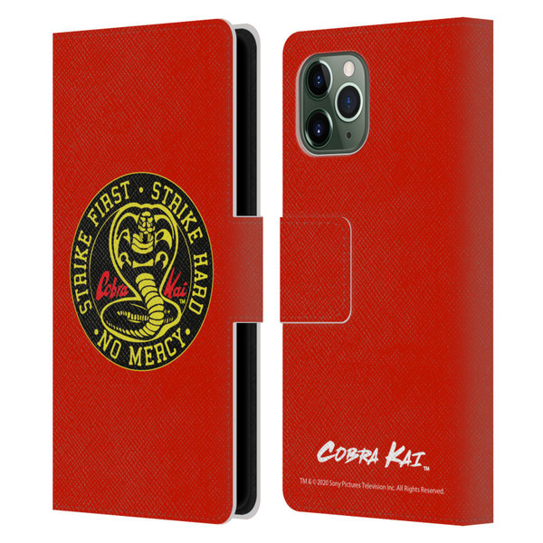Cobra Kai Graphics Strike Logo Leather Book Wallet Case Cover For Apple iPhone 11 Pro