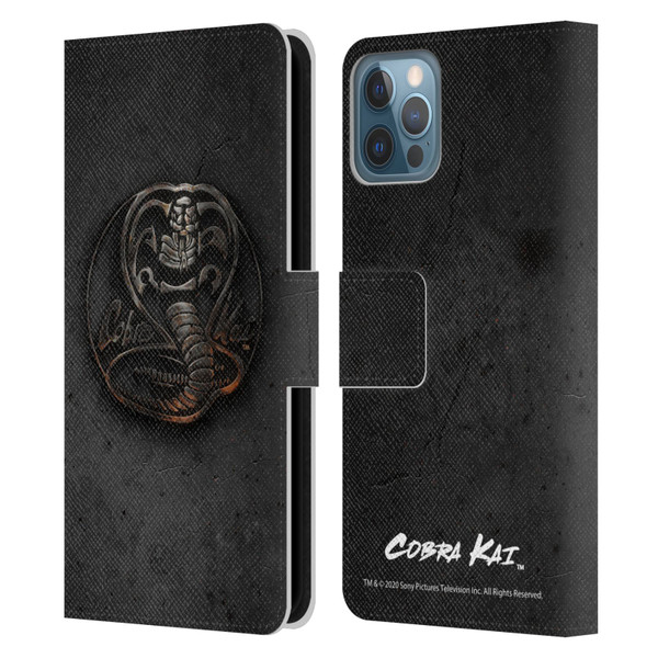 Cobra Kai Graphics Metal Logo Leather Book Wallet Case Cover For Apple iPhone 12 / iPhone 12 Pro