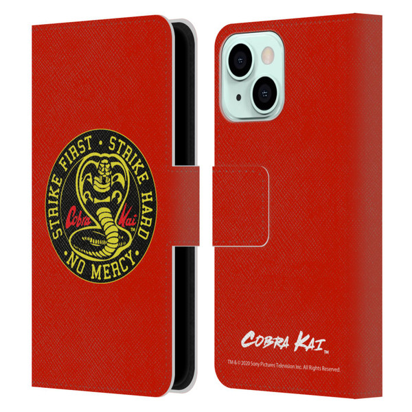 Cobra Kai Graphics Strike Logo Leather Book Wallet Case Cover For Apple iPhone 13 Mini